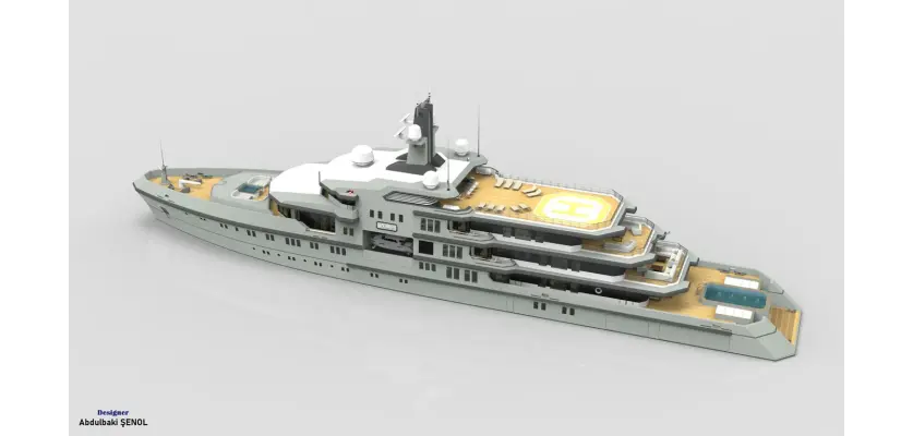 Abdulbaki Şenol Reveals Updated 90m Explorer Yacht Concept