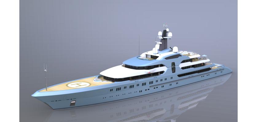 Barche Magazine Abdulbaki Şenol, here is his 120m superyacht concept