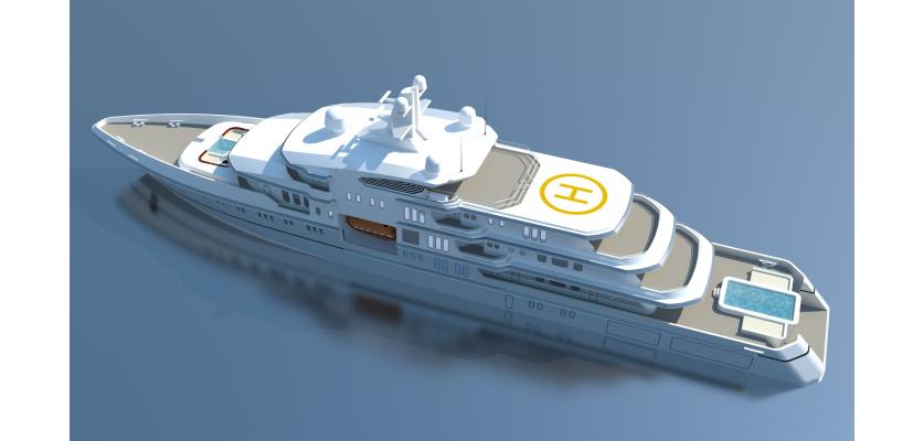 Charterworld 90m. Megayacht Design