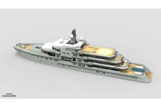 Abdulbaki Şenol Reveals Updated 90m Explorer Yacht Concept