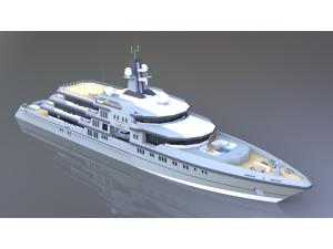 90 m Explorer Yacht animation