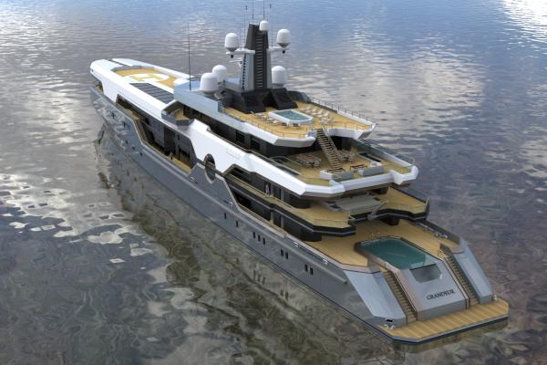110m. Concept Mega Yacht (GRANDEUR)