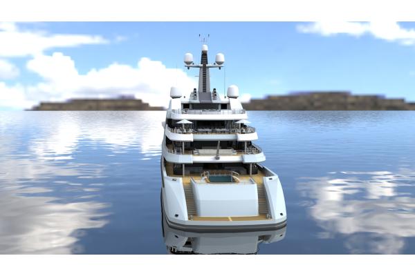120m. Mega Yacht Concept Design