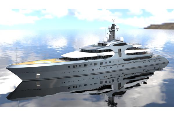 120m. Mega Yacht Concept Design