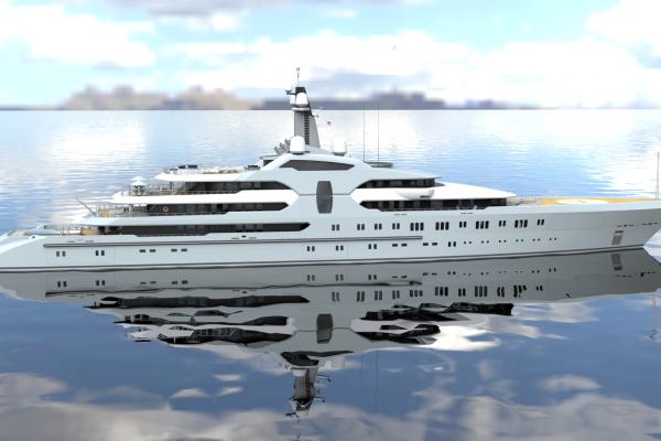 120m. Mega Yacht Concept Design