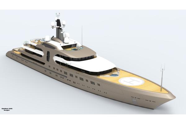 120m. Mega Yacht Concept Design