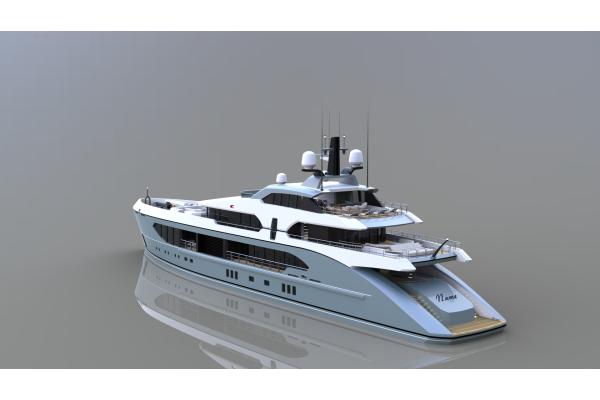 55m. Super Yacht Concept Design