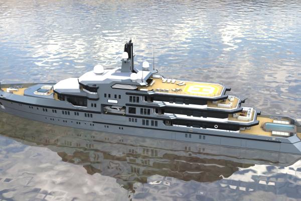 90m. Expedition Yacht Design