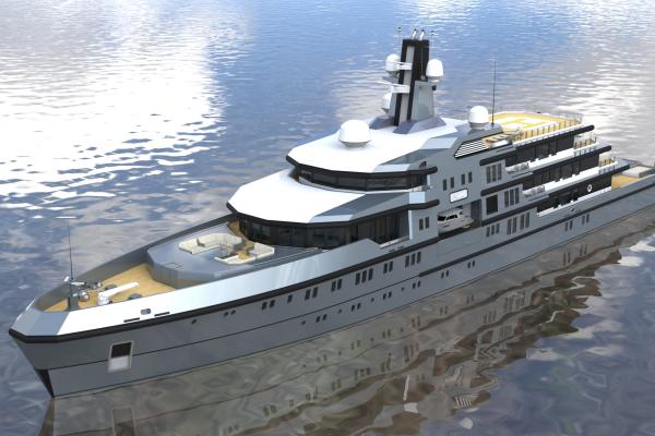 90m. Expedition Yacht Design